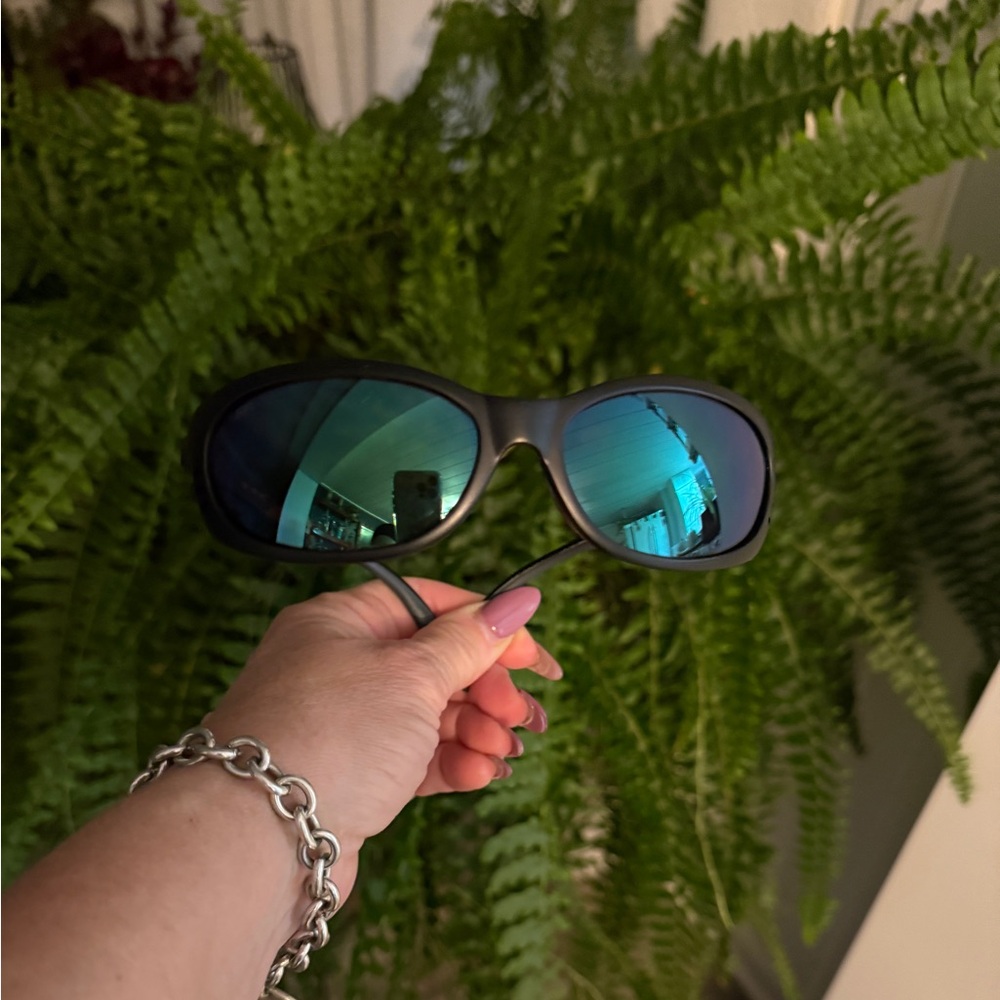 Costa fathom sunglasses matte black green/blue mirrored polarized